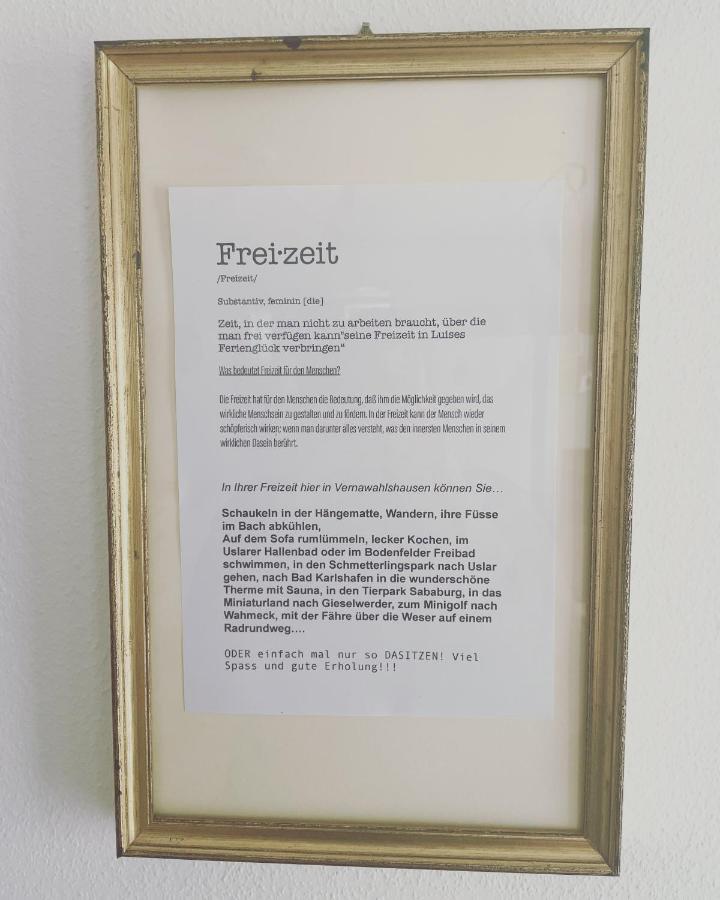 Ferienwohnung Luises Ferienglück Vernawahlshausen Exterior foto